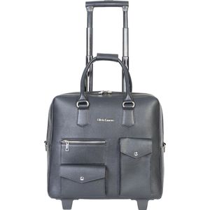 Olivia Lauren Laptoptrolley Dames / Businesstrolley - 17 inch - Imitatieleer - Onyx - Zwart