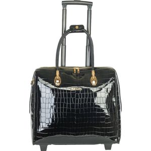 Olivia Lauren Laptoptrolley Dames / Businesstrolley - 17 inch - Imitatieleer - Alice Noir - Zwart