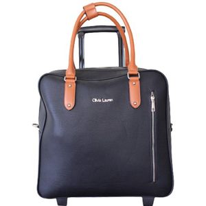 Olivia Lauren - Nolan - Laptoptrolley - Zwart - Imitatieleer