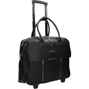 Olivia Lauren - Donovan - Laptoptrolley - Zwart - Kunstleer - 17 inch