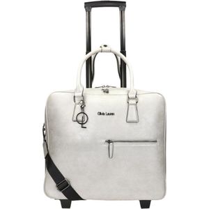 Olivia Lauren - Ivy - Laptoptrolley - Wit - Imitatieleer - 17 Inch