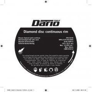 Dario Tools Diamantslijpschijf Vol.R. 125mm