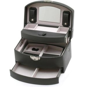 Juwelen doos  Lisse et Grainé van het merk Davits -donker grijs -347 965 34