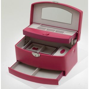 Juwelen doos Lisse et Grainé fushia-347 987 24