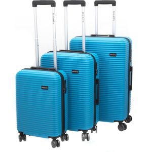 Davidt's Trolley / Kofferset Aviator - Cabin + Medium + Large Koffer - Licht Blauw