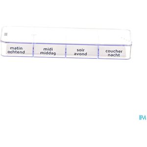 Pillendoos - 4 Vakken - Ochtend - Middag - Avond - Nacht - Nederlands en Frans