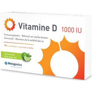 Metagenics Vitamine D 1000IU 84 kauwtabletten