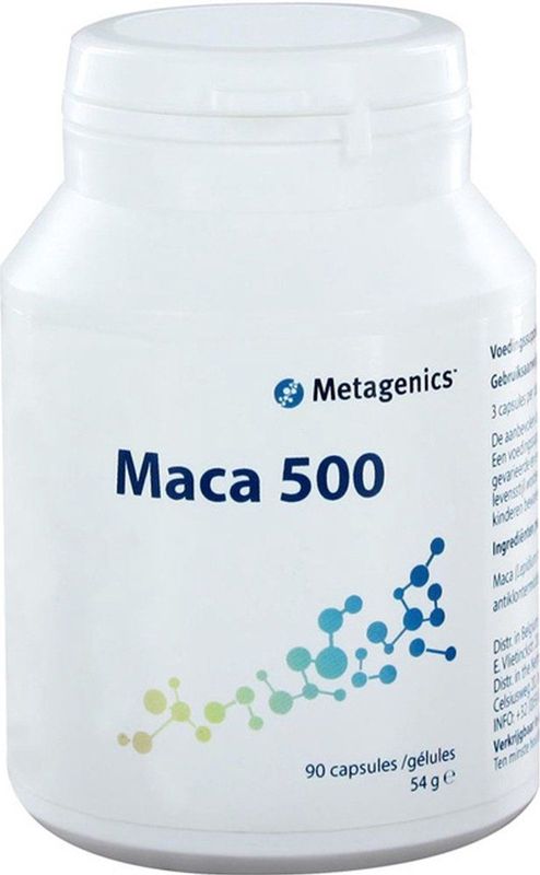 Maca - 500 Capsules - 90 Stuks - Voedingssupplement