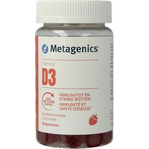 Metagenics Vitamine D3 Gummies Aardbei