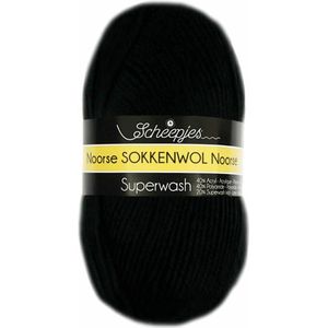 Scheepjes - Markoma Noorse wol - Kleur 6860 Zwart - 100gram bol 160 meter looplengte en pendikte 3 - 3,5