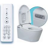 Douche toilet eve home van marcke smart toilet met softclose zitting en afstandsbediening glans wit