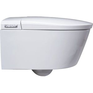 Douche Toilet Eve Home Van Marcke Smart Toilet met Softclose Zitting en Afstandsbediening Glans Wit