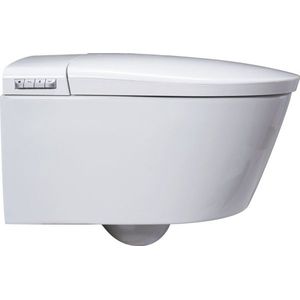 Douche toilet eve home van marcke smart toilet met softclose zitting en afstandsbediening glans wit