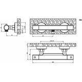 Nemo Go douchekraan - 26.6cm - opbouw - thermostatisch - messing zwart mat