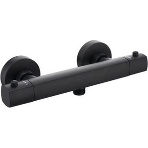 Douchekraan Go by van Marcke Helene Black Opbouw Thermostatisch Mat Zwart
