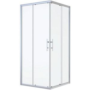 Nemo Start Profi douchecabine - 77x77x195cm - vierkant - 2 schuifdeuren - helder veiligheidsglas 5mm- chroom