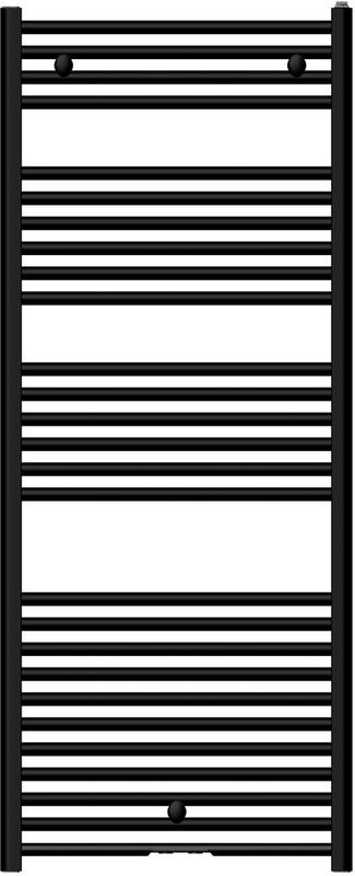 Nemo Start Basic handdoekradiator - 144.8x60cm - 743 watt - mat zwart BSE060BK1VM06NNN
