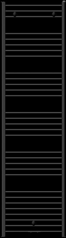 Handdoekradiator van marcke basic 180/050 174.2x50 cm 773w mat zwart