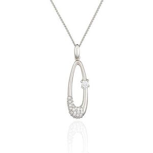 Orphelia Dameshanger met ketting 925 sterling zilver met zirkonia PEN-2082, Sterling zilver, Zirkonia