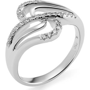 Orphelia RD-3375/56 - Ring - 18 Karaat Witgoud / Diamant 0.19 ct
