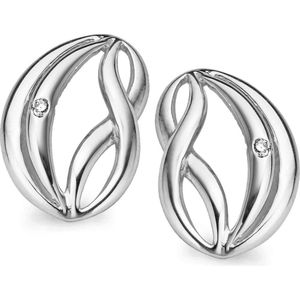 Orphelia Oorbel Bagel Diamond Sterling Zilver 925
