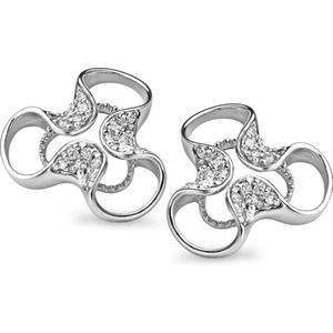 Orphelia Oorbel Flower White Zirconium Sterling Zilver 925