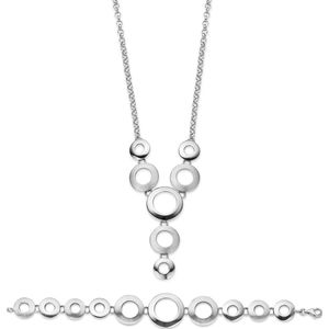 Orphelia SET-019 - Juwelenset: Ketting + Armband - Sterling Zilver 925 - 19/43 CM