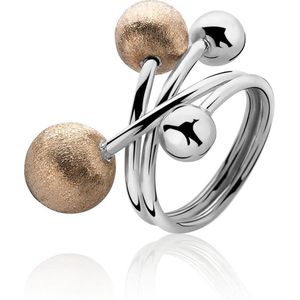 Orphelia ZR-3886/56 - Ring Balls - Zilver 925 Bicolor - Maat 56