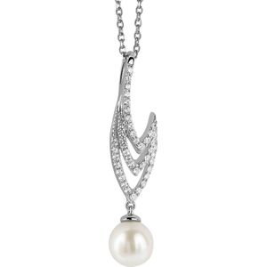 Orphelia Hanger + Ketting Sweetwater Pearl Zirconium ZH-4792