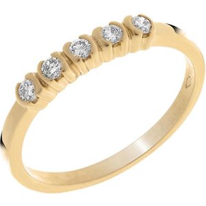 Orphelia RD-33213/55 - Ring - geelgoudkleurige 18 Karaat - Diamant 0.20 ct