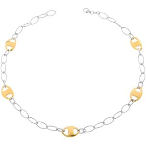 Orphelia - Vrouwen Ketting - Zilver/Goud - 925 Sterling Zilver