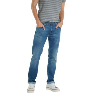 Wrangler Heren Jeans Broeken Greensboro regular/straight Fit Blauw Volwassenen