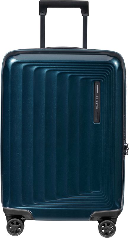 Samsonite Nuon Trolley mit 4 Rollen erweiterbar 55cm + GRATIS HOTELGUTSCHEIN Metallic Dark Blue