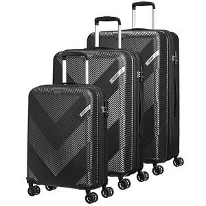 American Tourister Exoline - kofferset 3-delig, zwart (Black), zwart (zwart), Kofferset 3-teilig, Bagage-kofferset