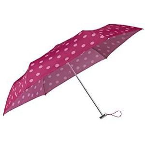 Samsonite Alu Drop S - 3 Section Manual Flat paraplu, 23 cm, Roze (Violet Pink Polka Dots)