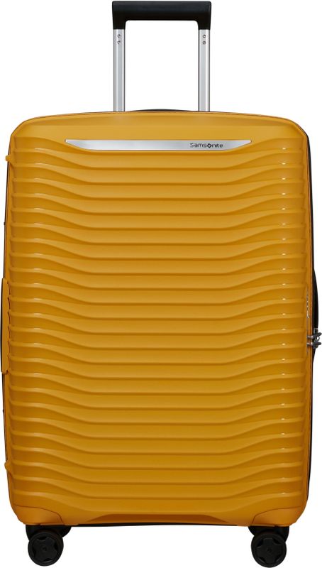 Samsonite Upscape Trolley mit 4 Rollen erweiterbar 68cm + GRATIS HOTELGUTSCHEIN Gelb