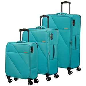 American Tourister Sun Break - kofferset 3-delig, blauw (blauw), blauw (blue), Eén maat, Bagage- kofferset