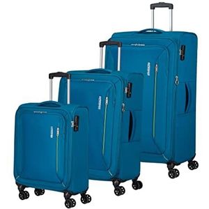 American Tourister Hyperspeed, turquoise (Deep Teal), Kofferset 3-teilig, kofferset 3-delig