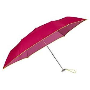 Samsonite Alu Drop S - 3 Section Manual Flat platte paraplu donkerroze 23 cm, roze (donkerroze/grasgroen), paraplu's, Roze (donkerroze/grasgroen), Paraplu's