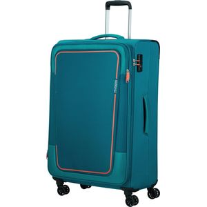 American Tourister Pulsonic Spinner 81 EXP stone teal Zachte koffer