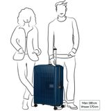 American Tourister trolley Aerostep 77 cm. lichtblauw