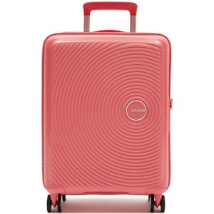 American Tourister Soundbox Spinner 55 Expandable sun kissed coral handbagage koffer