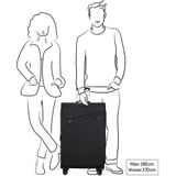 Samsonite Litebeam Trolley 77cm mit 4 Rollen erweiterbar Schwarz
