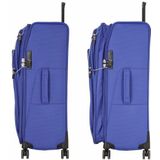 Samsonite Spark SNG Eco Spinner L, uittrekbaar, 79 cm, 124/140 l, blauw (nautisch blauw), blauw (nautisch blauw), L (79 cm - 124/140 L), koffer en trolleys, Blauw (nautisch blauw), Koffer en trolleys