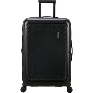 American Tourister Harde trolley, middelgroot, uitbreidbaar, met 4 zwenkwielen en geïntegreerd slot met 3-cijferige cijfercombinatie met TSA-functie, groot hoofdvak, elastische riemen, Zwart