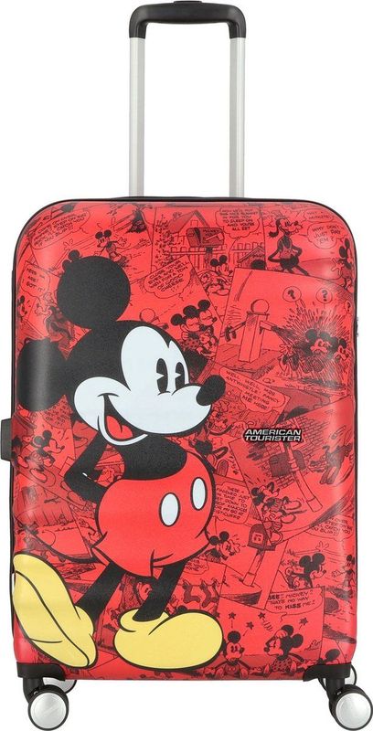 American Tourister Wavebreaker Disney Koffer (67 cm - 64 L), Mickey Comics Rood, MATTE SCHELL DISNEY