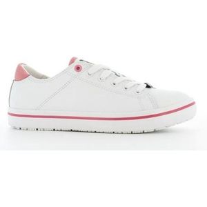 Oxypas - Paola - Professionele Veterschoen - Wit - Leer - Antislip SRC-zool