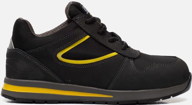 Safety Jogger - Turbo HRO SRC S3 - Werkschoen - Zwart met Gele Details - Leder - Waterafstotend