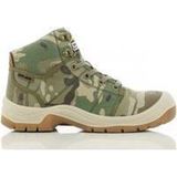 Safety Jogger - Desert S1P - Veiligheidsschoen - Zwart/Blauw/Zandkleur - Canvas