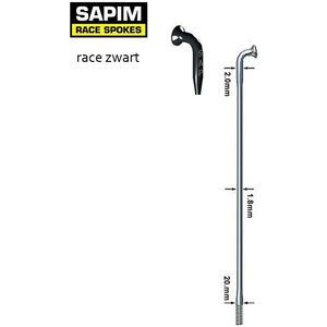 Spaken 14-292 rvs race zwart 14/15 db